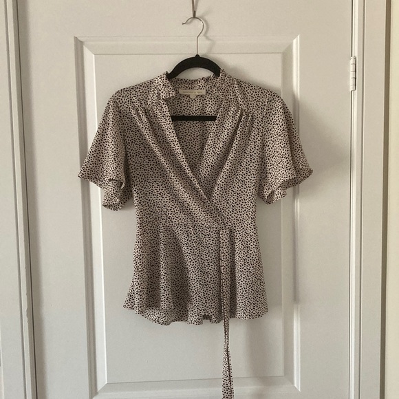 Blush Wrap-Style Blouse - Picture 1 of 5